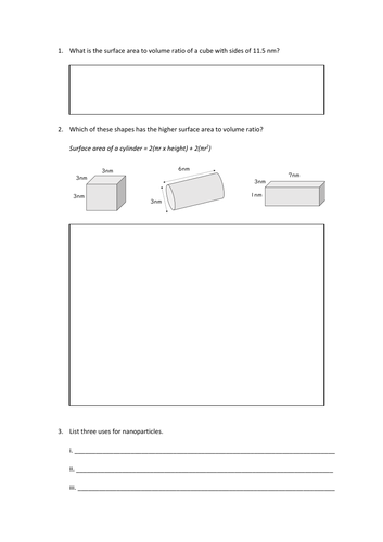 Nanoparticles Slides and Worksheet (GCSE Chemistry AQA) | Teaching ...