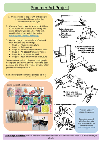 Summer Projects - KS2/3/4 - Bridging Art & Design Skills | Teaching ...