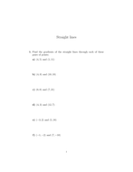 Straight lines worksheet (with solutions) | Teaching Resources
