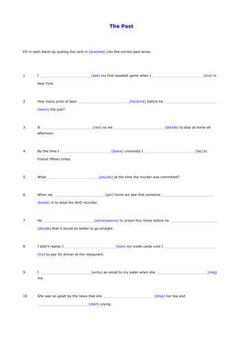 EFL - ENGLISH TENSES PRACTICE MATERIAL (75-page file) | Teaching Resources