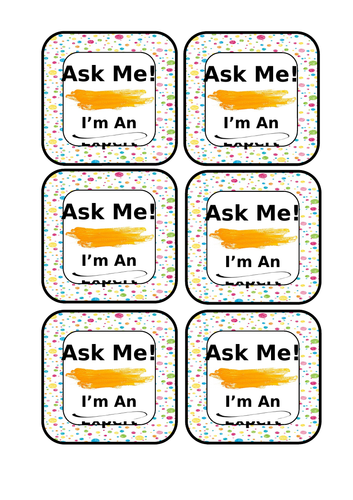 Ask Me, I'm an Expert Badges Printable by TeacherPolly