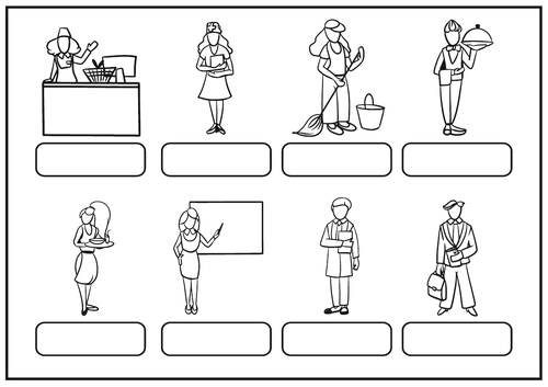 Occupation Printable Flash Cards, Coloring pages, Matching worksheets ...