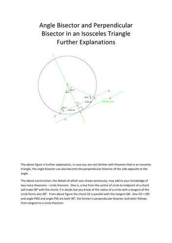 Constructions Angle And Perpendicular Bisectors Teaching Resources 7175