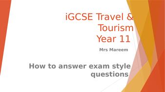 Cambridge IGCSE Travel & Tourism - Exam Practice | Teaching Resources