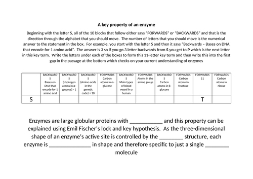 Action of enzymes (CIE A-level Biology) | Teaching Resources