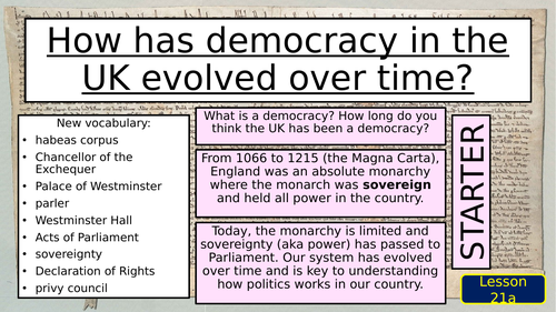 Edexcel A Level UK Politics Lessons 66-69 (Nature & Sources of the UK ...