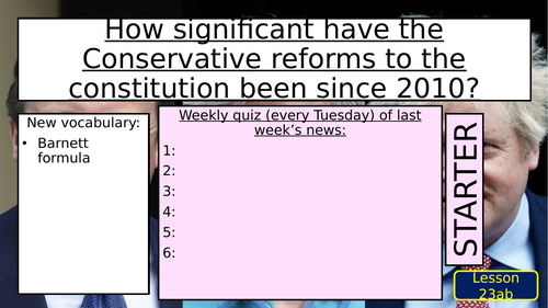 Edexcel A Level UK Politics Lessons 72-73 (Constitutional Reform 2010 ...