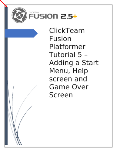 Clickteam Fusion platformer tutorial - Menus and Endgame screen