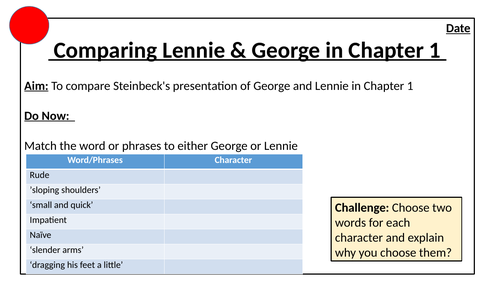 Of Mice and Men Chapter 1 Lessons | Teaching Resources