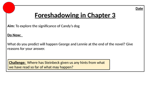 Foreshadowing in Of Mice and Men Candy's Dog