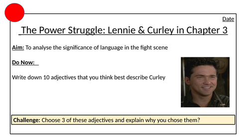 Lennie and Curley Fight in Of Mice and Men