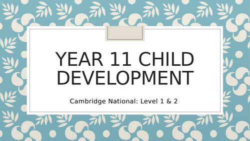 ocr child development coursework examples