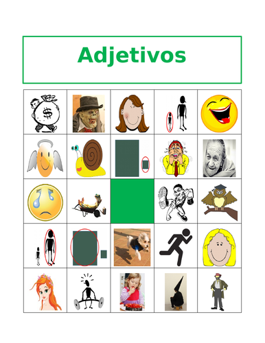 Adjetivos (Spanish Adjectives) Bingo | Teaching Resources