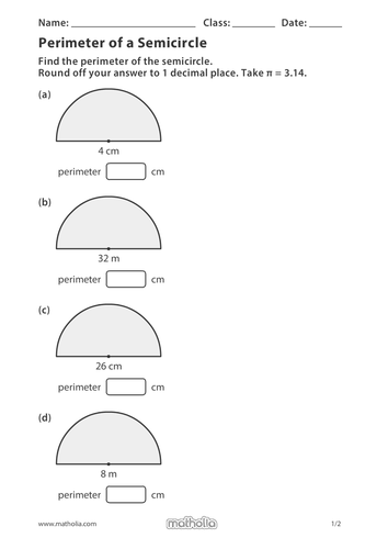 Perimeter of a Semicircle | Teaching Resources