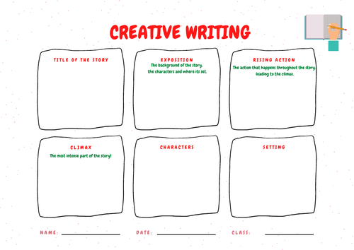 creative writing structure template gcse