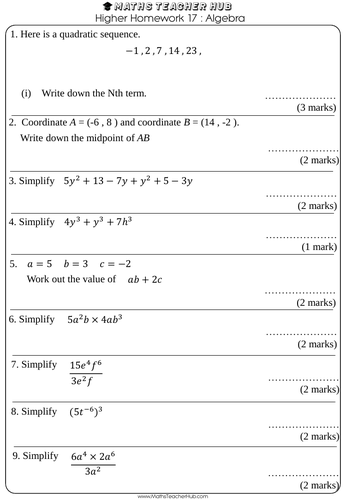 pg online homework answers gcse