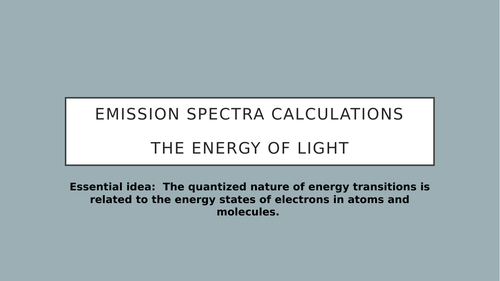 IB CHEMISTRY  C2: ATOMIC STRUCTURE