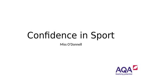 AQA A Level PE Chapter 5.1 Confidence in Sport