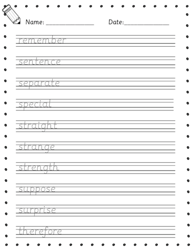 Y3 and Y4 Handwriting Practice Book LKS2 statutory spellings | Teaching ...