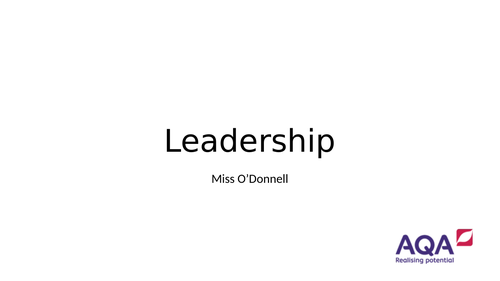 AQA A Level PE Chapter 5.1 Leadership