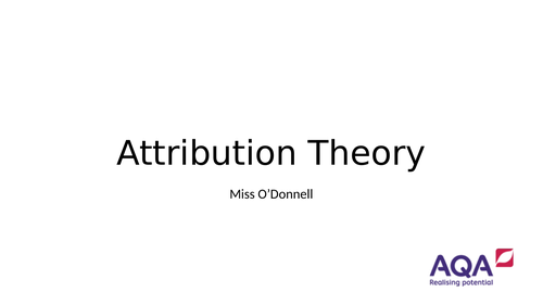 AQA A Level PE Chapter 5.1 Attribution Theory