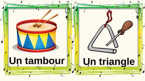Musical instruments in French. Audio vocabulary. | Teaching Resources