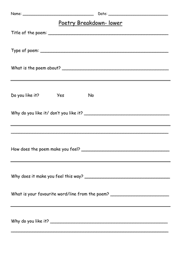 Poetry type and terms for SEN, Primary, Early Years and Reception ...