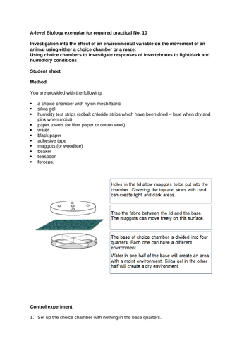 AQA A Level Biology Required Practical 10 | Teaching Resources