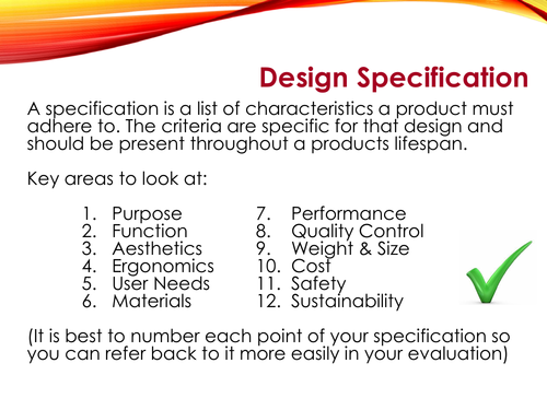 design-specification-teaching-resources