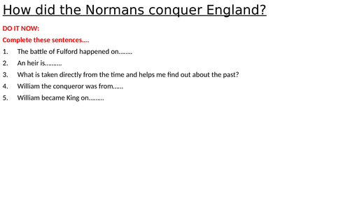 Norman control of England