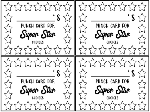 Star punch card