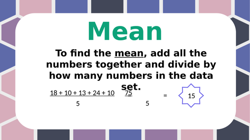 Averages: Mean, Media, Mode, Range | Teaching Resources