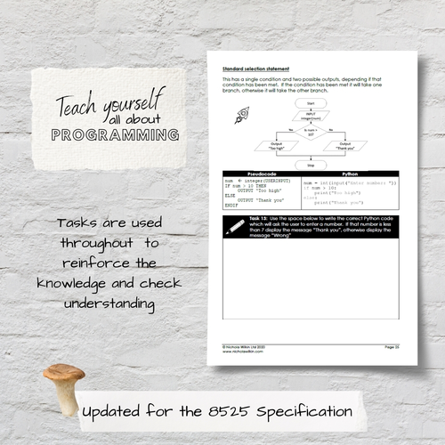 Python Programming AQA GCSE Computer Science Workbook (8525) | Teaching ...