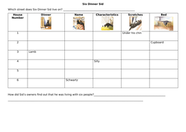 Six Dinner Sid Teaching Resources