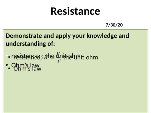 Resistance