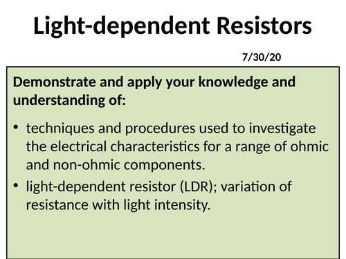 Light-dependent Resistors