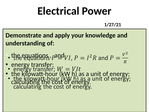 Electrical Power