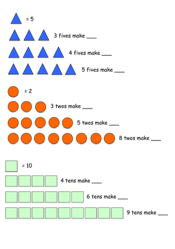  Counting in Multiples Of 2 5 And 10 Worksheet Teaching Resources
