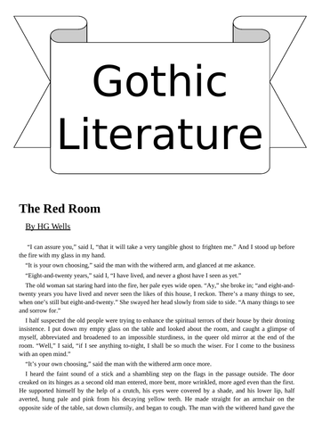 gothic literature thesis statement