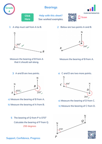 Bearings Worksheet Teaching Resources