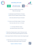 Calculating with rates worksheet | Teaching Resources