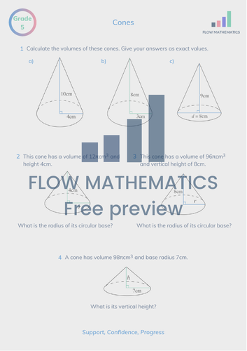 Cone Net, Grade 3, 4, 5 Math