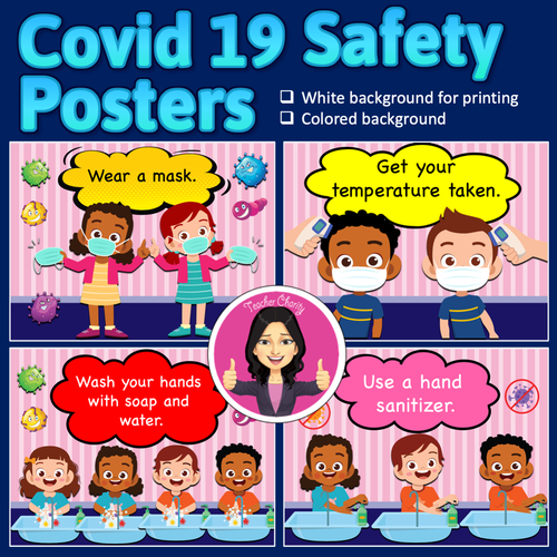 Editable COVID 19 Safety Posters Classroom Rules | Teaching Resources