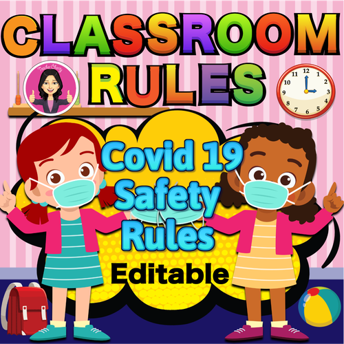 Editable COVID 19 Safety Posters Classroom Rules | Teaching Resources