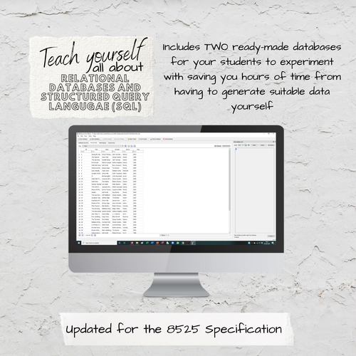 Relational databases and SQL AQA GCSE Computer Science Workbook (8525 ...