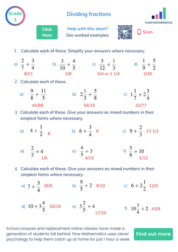 Dividing fractions | Teaching Resources