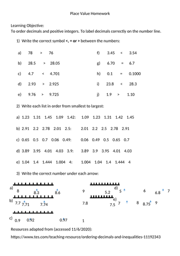 Place Value Decimal Complete Lesson Pack | Teaching Resources