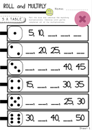 Roll and Multiply Multiplication Dice Game: 5 Times Table | Teaching ...