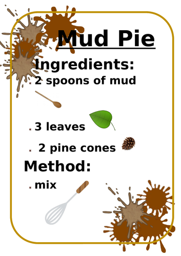 Mud kitchen recipe book | Teaching Resources