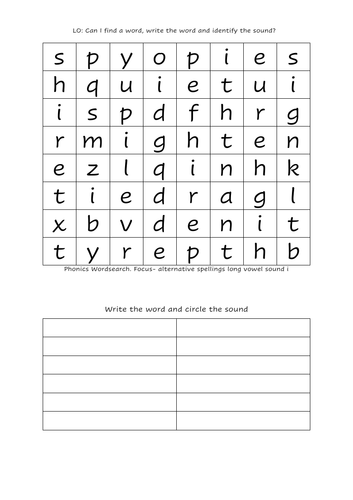 Long Vowel Sound Wordsearches X 5 | Teaching Resources